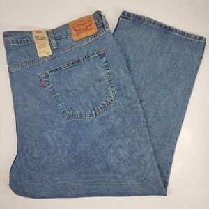 NEW LEVIS BIG & TALL 559 RELAXED STRAIGHT STRETCH JEANS 52X29 MEDIUM WASH NWT